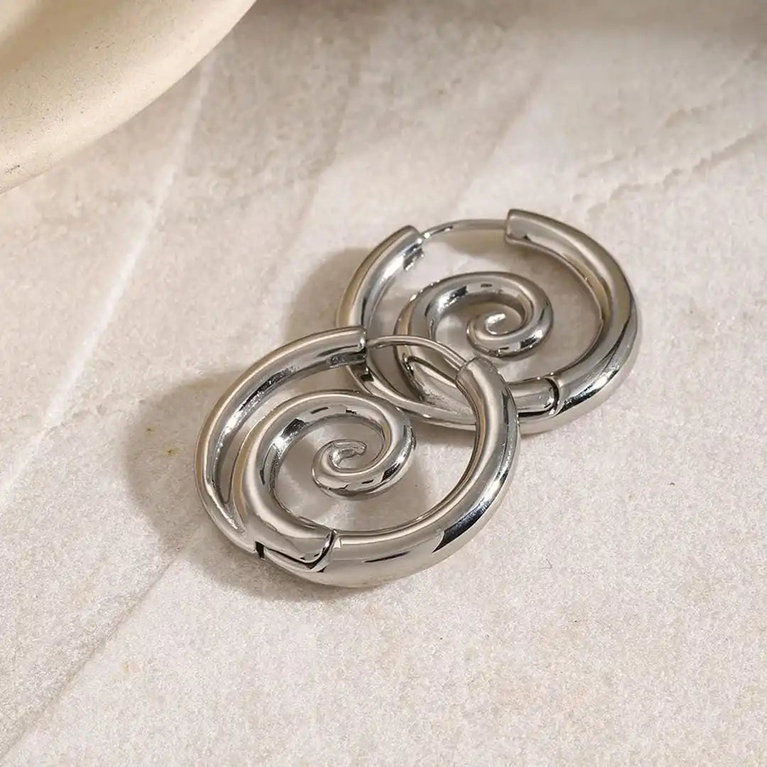 Gold Spiral Earrings Timeless