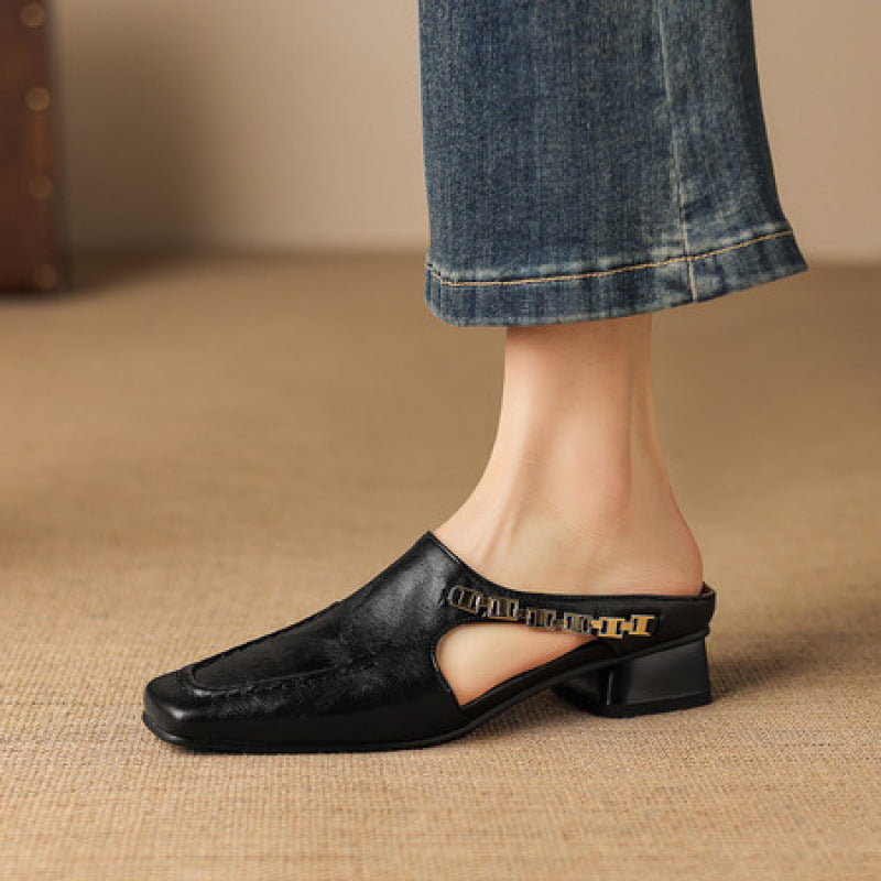 Vyla | Mules Made from Authentic Leather