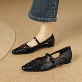 Quenby | Mary Jane Shoe with Mesh Design