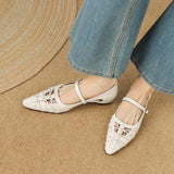 Quenby | Mary Jane Shoe with Mesh Design