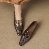 Ceyla | Mary Jane Shoe with Two Straps and Brogue Holes
