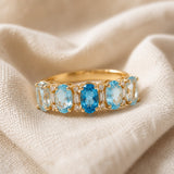 Ring with Alternating Oval Accessories