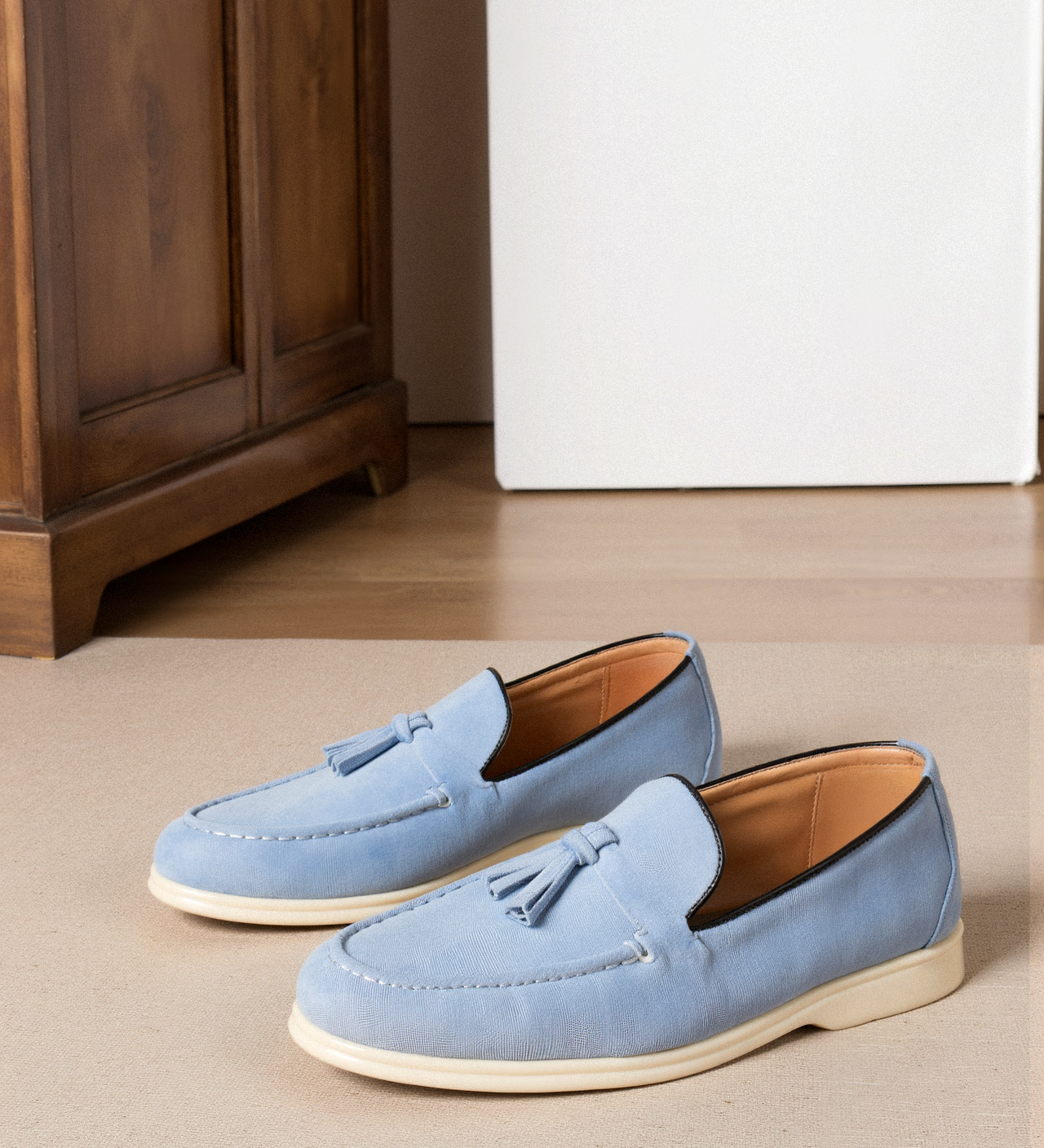 Beige Moccasin with Fringes – Elegant and Comfortable