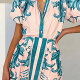 Kelsi Cauliflower Linen Dress, Two Pieces