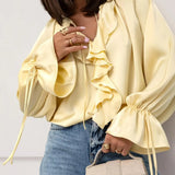 Liora Selim Blouse with Puff Sleeves