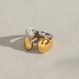 Two-Tone Stacking Ring Gold Silver