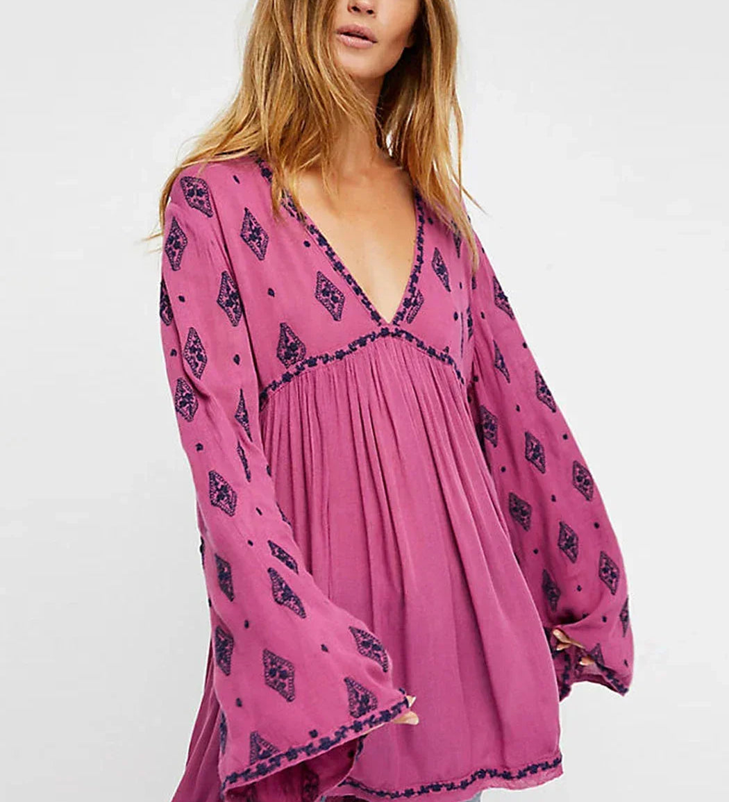 Tunic with Decorative Diamonds