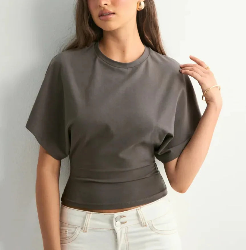 Arden Cotton Draped Polo
