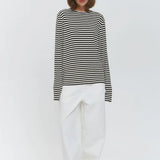 Linen Striped Long-Sleeve Top