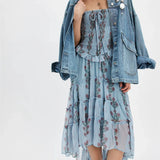 Midi Dress with Flowers