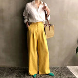 Linen Shirt with Open Collar