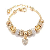 Thick Gold Heart Bracelet