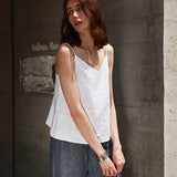 Women's Canvas Top with V-Cut
