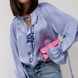 Liora Selim Blouse with Puff Sleeves