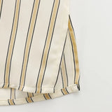 European Striped Shirt with Buttons