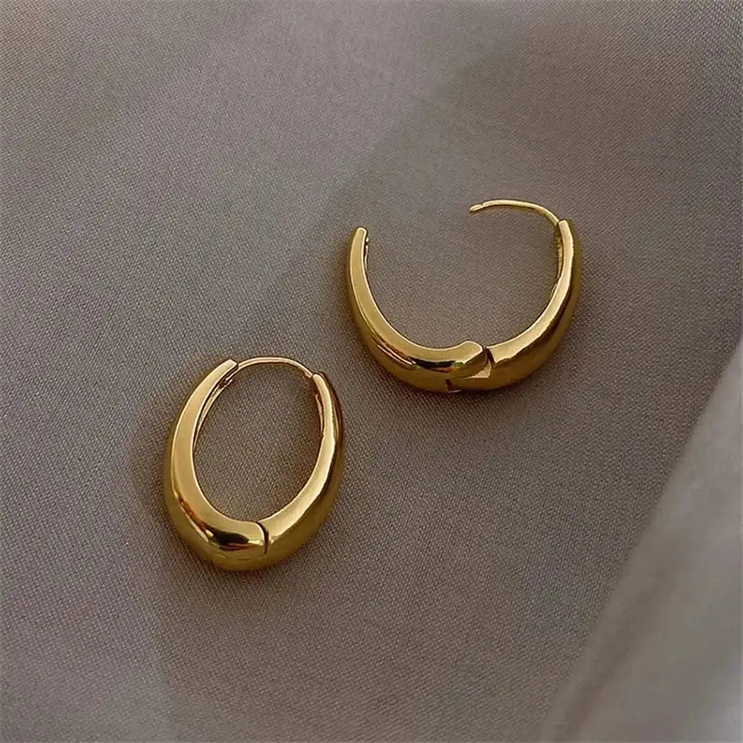 Classic Gold Pebble Earrings