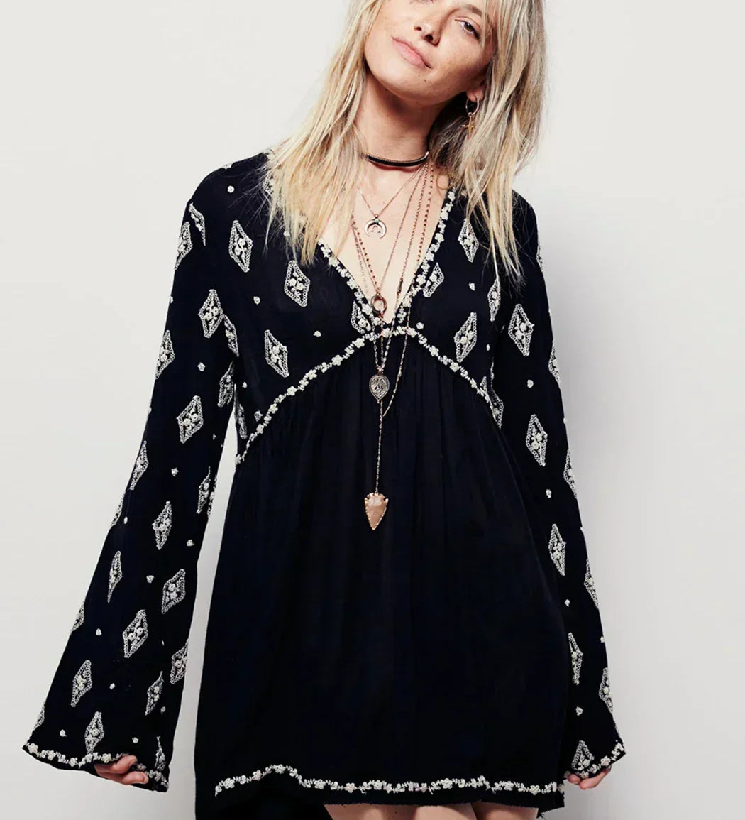 Tunic with Decorative Diamonds