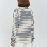 Linen Striped Long-Sleeve Top