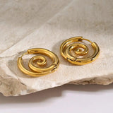 Gold Spiral Earrings Timeless