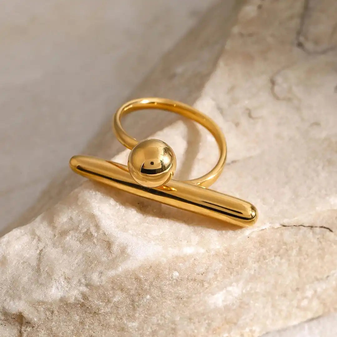 Adjustable Gold Star Ring Timeless