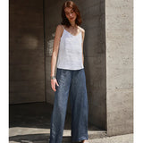 Women's Canvas Top with V-Cut