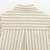 European Striped Shirt with Buttons