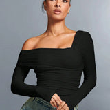 Clara Monroe One-Shoulder Top