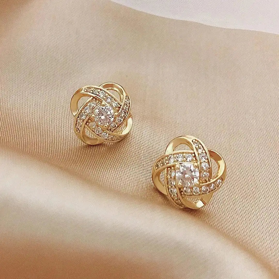 Zircon Knot Earrings