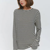 Linen Striped Long-Sleeve Top