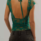 Green Lumière Mesh T-shirt