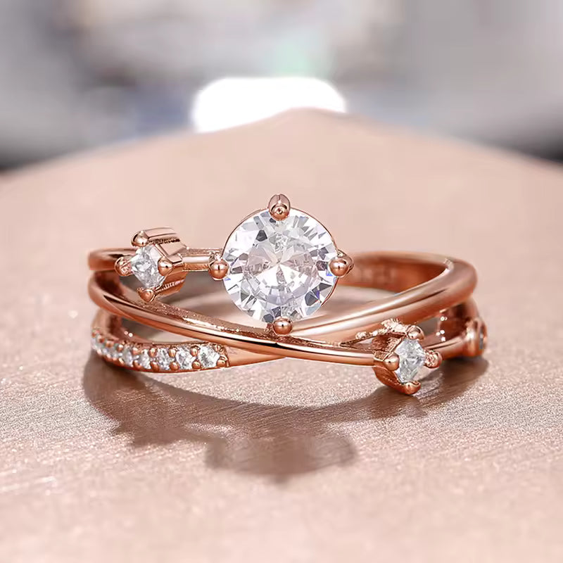White Gold Ring with Zirconia of the Celestial Sky