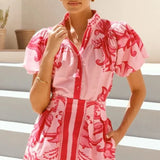 Kelsi Cauliflower Linen Dress, Two Pieces