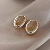 Classic Gold Pebble Earrings