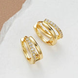 Timeless Gold Zircon Earrings