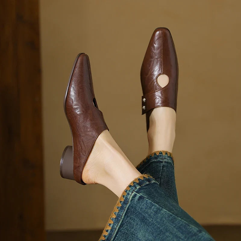 Olga | Authentic Leather Clogs