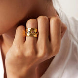 Vintage Gold Wheel with Cubic Zirconia