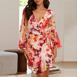 Mini Floral Dress with Short Sleeves