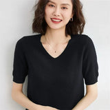Elysian Knitted Top with V-neck
