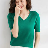 Elysian Knitted Top with V-neck