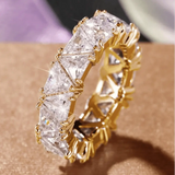 Retro Ring with Triangular Stone