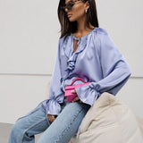 Liora Selim Blouse with Puff Sleeves