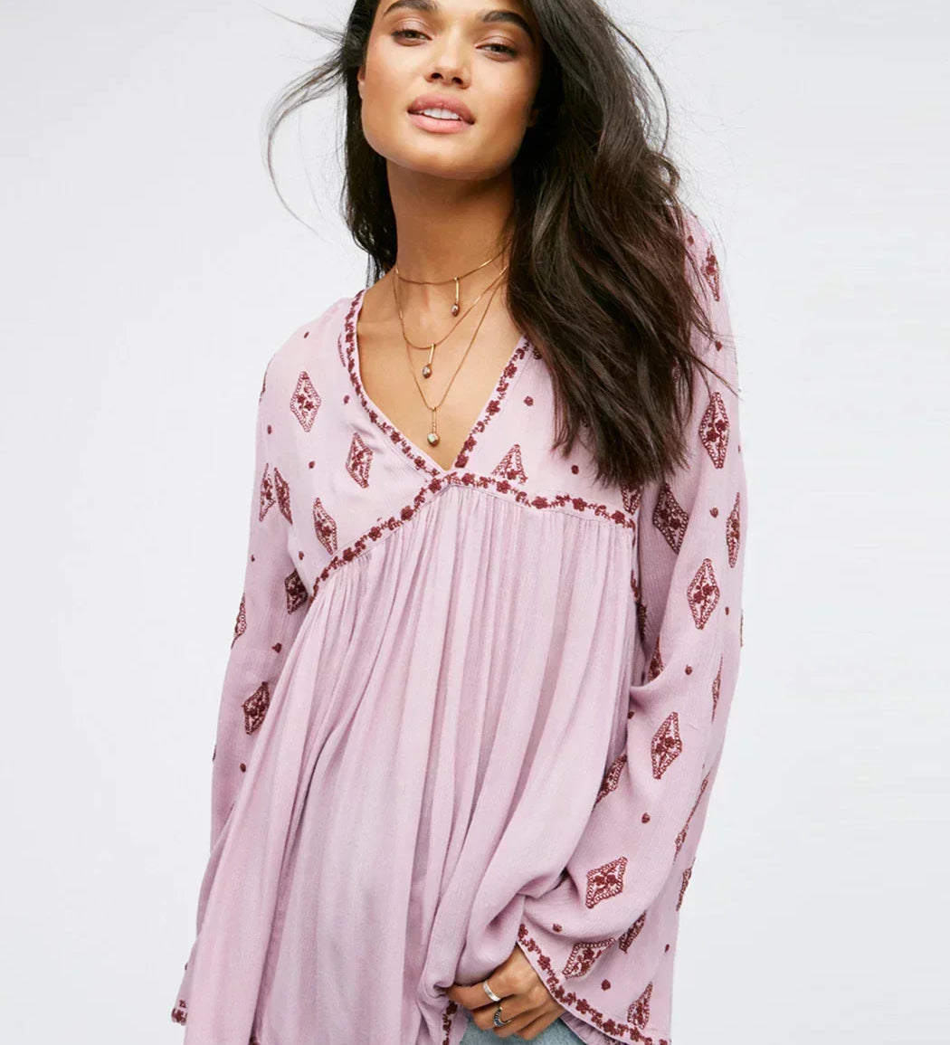 Tunic with Decorative Diamonds
