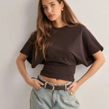 Arden Cotton Draped Polo