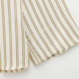 European Striped Shirt with Buttons