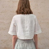 Boxy Linen Crop Top