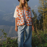 Women's Floral Fleece Gilet