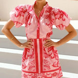 Kelsi Cauliflower Linen Dress, Two Pieces