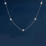 Wonderful Necklace with Embedded Zirconia