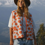 Women's Floral Fleece Gilet