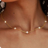 Wonderful Necklace with Embedded Zirconia